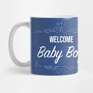 Welcome Baby Boy - Sussex Birth Britain Souvenir Fan Mug